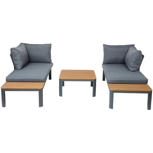 Moderne tuin loungeset – 3-delig – grijs