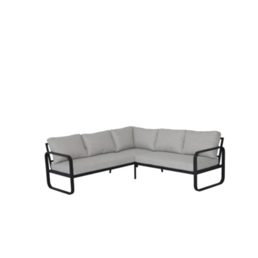 Outdoor Hoek Loungebank Staal Beige/Zwart