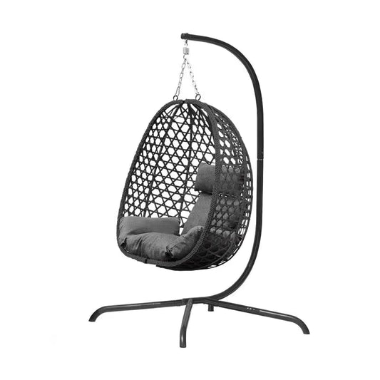 Lounge Hangstoel met Standaard – Zwart