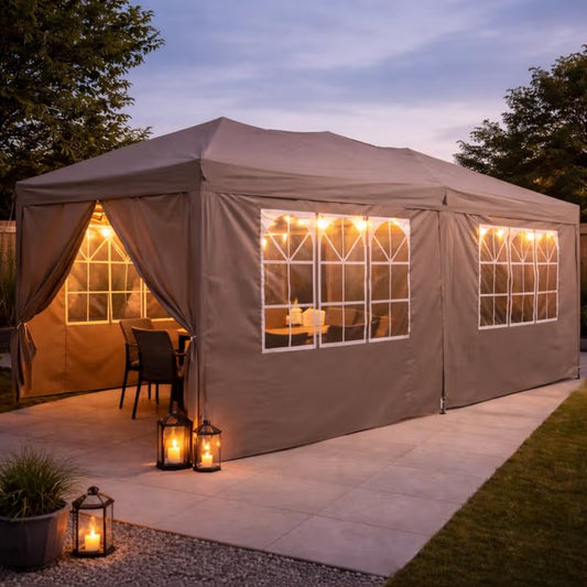 Snel Opzetbare Partytent – Taupe